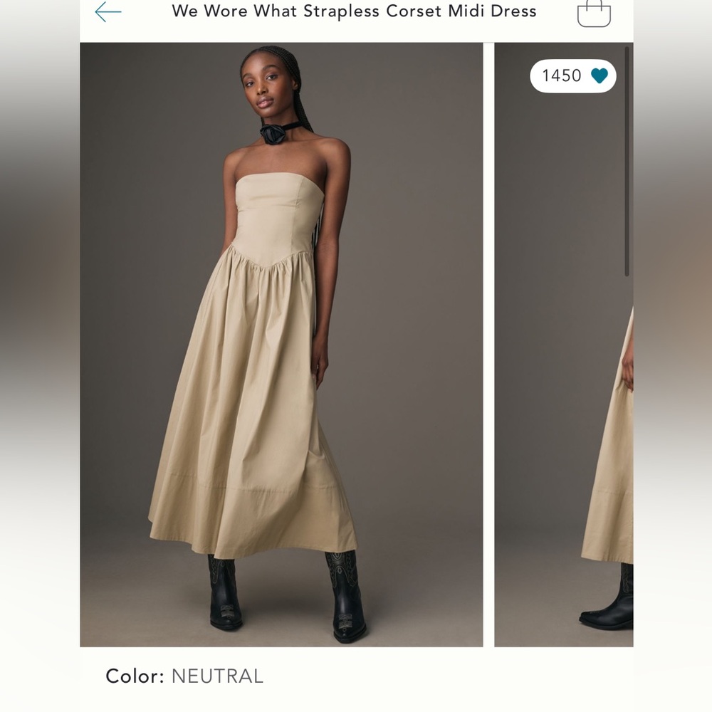 NWT WeWoreWhat Tan Drop Waist Dress